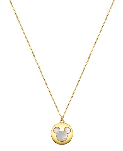 Disney Mother of Pearl Mickey Mouse Pendant Necklace