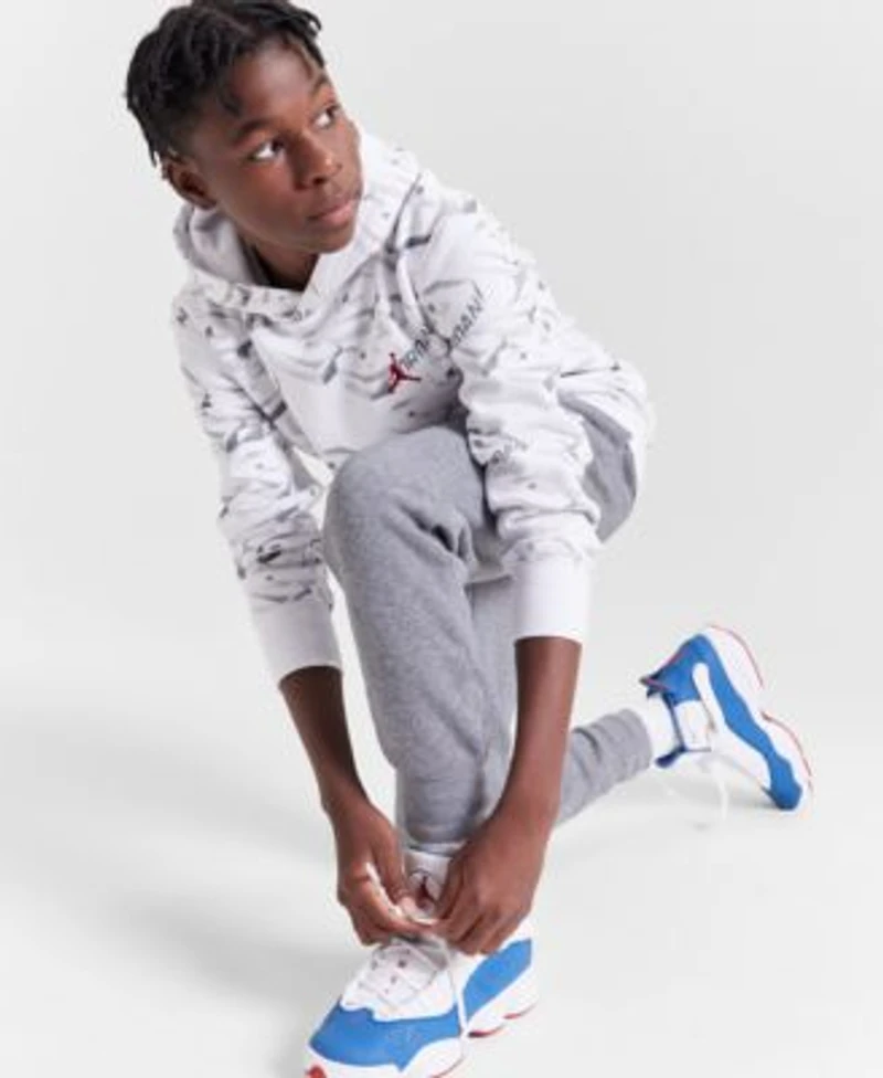 Jordan Big Boys 23 Fadeaway Fleece Hoodie Mj Brooklyn Fleece Essentials Sweatpants