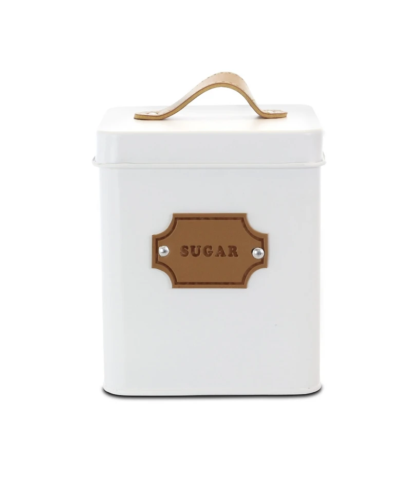 MegaChef Kitchen Food Storage and Organization 5 Piece Canister Set in White