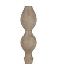 Barnes and Ivy Tuscan Chic 62 1/2" Tall Standing Floor Lamp Pull Chain Gray Natural Faux Wood Finish Living Room Bedroom House