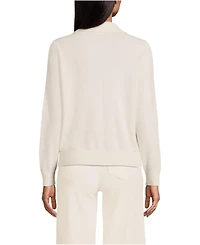 Lands' End Women's Cashmere Johnny Collar Sweater