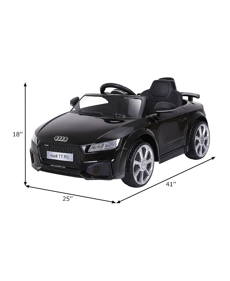 Gymax 12V Audi Tt Rs Electric Kids Ride On Car Licensed Remote Control MP3 Black