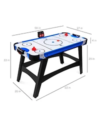 Best Choice Products 58in Mid-Size Air Hockey Table for Game Room w/ 2 Pucks, 2 Pushers, Led Score Board, 12V Motor