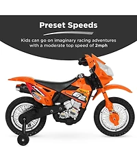 Best Choice Products 6V Kids Electric Battery Powered Ride On Motorcycle w/ Training Wheels, Lights, Music