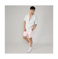 Men's Ivory White & Icy Blue Flora Tint Shirt