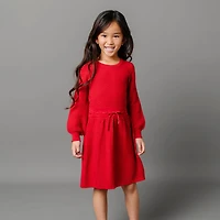 Hope & Henry Toddler Girls Organic Long Sleeve Balloon Sweater Dress