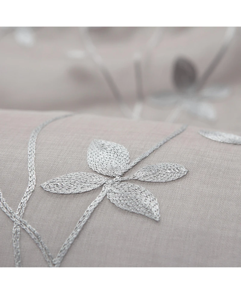 Chanasya Premium Embroidered Vine Curtains - Sheer for Living Room, Bedroom, Kitchen 52" x 108" White, 2 Panels