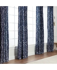 Chanasya Premium 2-Panel Sakura Cherry Tree Soft Velvet Curtains - 3-in-1 Back Tab, Rod Pocket, Ring Tab- for Windows Living Room Bedroom
