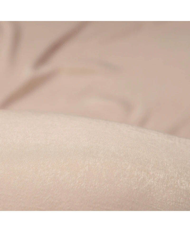 Chanasya Premium Beige Silky Velvet Textured Sheer Curtains