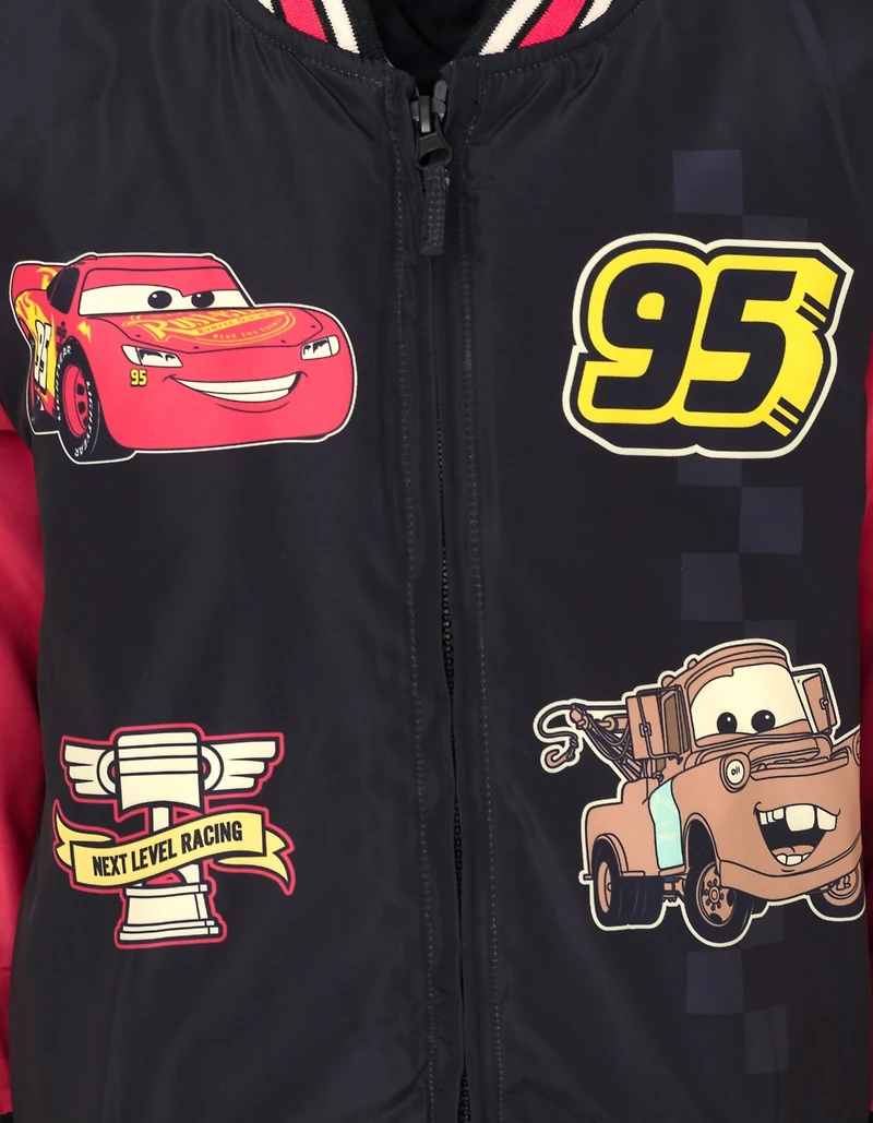 Disney Toddler Boys Toy Story Cars Zip Up Varsity Bomber Jacket to (2T - 7-8)