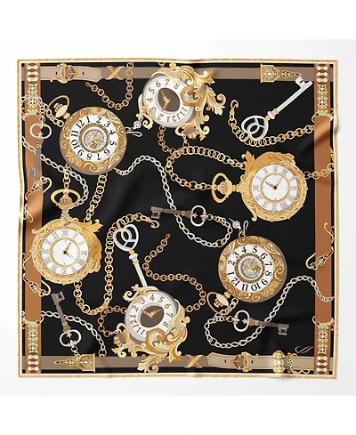 Elizabetta Men's Like Clockwork - Silk Pocket Square for Men