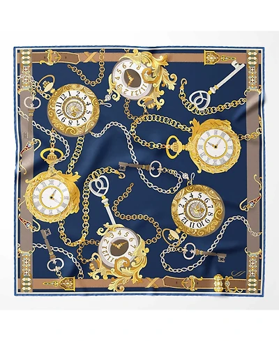 Elizabetta Men's Like Clockwork - Silk Pocket Square for Men
