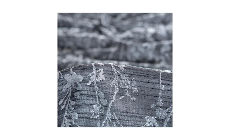 Chanasya Premium 2-Panel Floral Jacquard Textured Beige Curtains with Grommets for Windows Living Room Bedroom