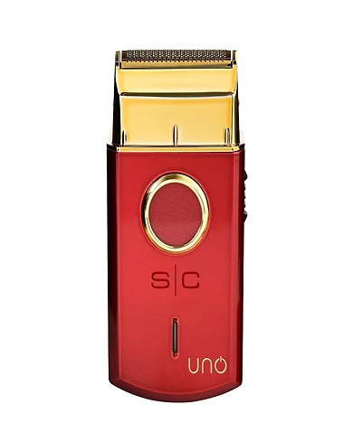 StyleCraft Professional Uno Travel Sized Single Usb Rechargeable Mens Foil Shaver with Cap- Red