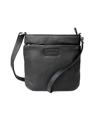 Ladies Leather Top Zipper Crossbody Bag
