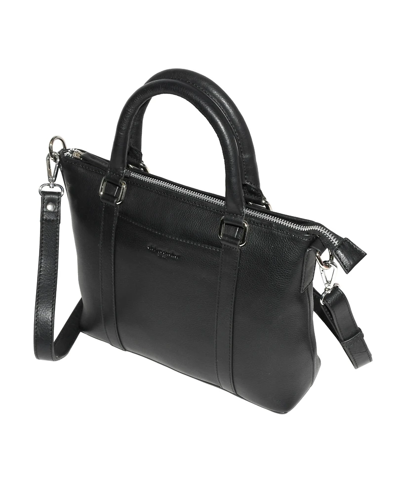 Club Rochelier Leather Crossbody Bag with Top Handles