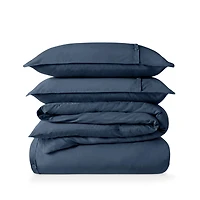 Bare Home Organic Cotton Percale Duvet Cover Set Full/Queen