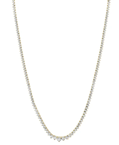 Effy Lab Grown Diamond Graduated 15" Tennis Necklace (1-7/8 ct. t.w.) in 14k Two-Tone Gold