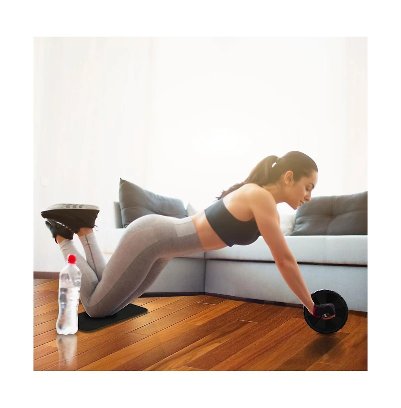 HolaHatha Exercise Fitness Abdominal Core Toner Workout Single Ab Roller Wheel