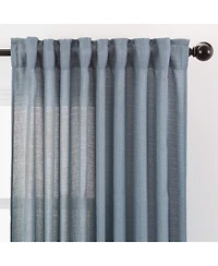 Chanasya Premium 2-Panel Faux Belgian Flax Textured Semi Sheer Curtains