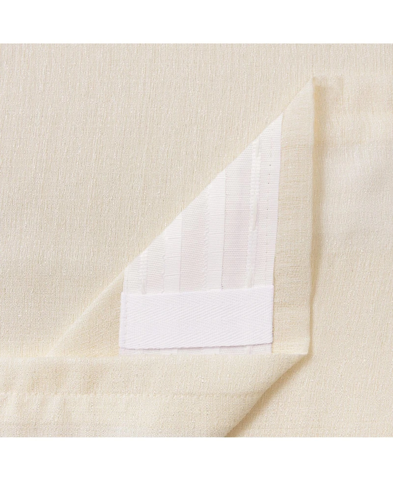 Chanasya Premium 2-Panel Faux Belgian Flax Textured Semi Sheer Curtains