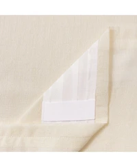 Chanasya Premium 2-Panel Faux Belgian Flax Textured Semi Sheer Curtains