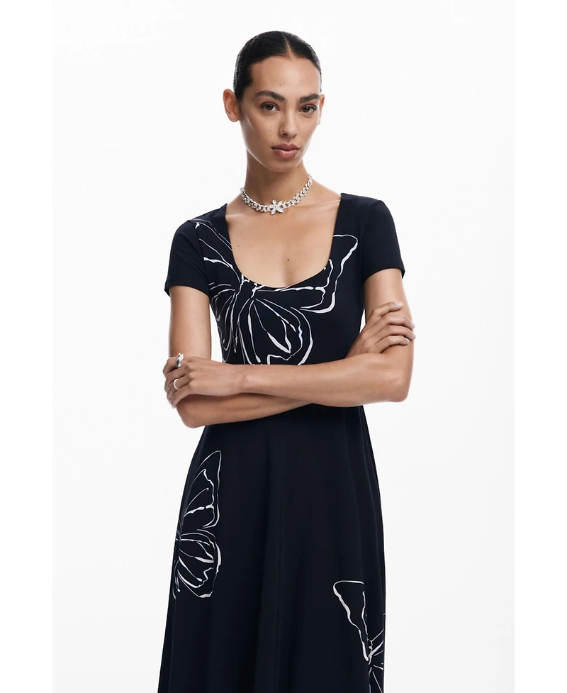 Desigual Women's Butterfly midi dress