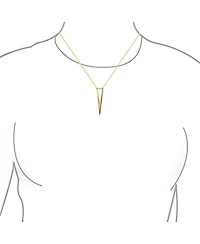 Bling Jewelry Minimalist Triangle Geometric Pendant Necklace Sterling Silver