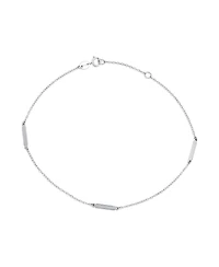 Bling Jewelry Simple 14K Gold Plated Silver Flat Bar Link Anklet Ankle Bracelet 9-10 Inch