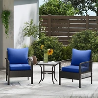Outsunny 4 Outdoor Chair Cushions with Seat & Backrest, 24" x 24",