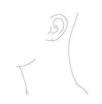 Bling Jewelry Tiny 1pc Minimalist Thin 14K Gold Ear Hoop Tragus Cartilage Piercing Conch Daith Earring .50 .64 .70 Inch