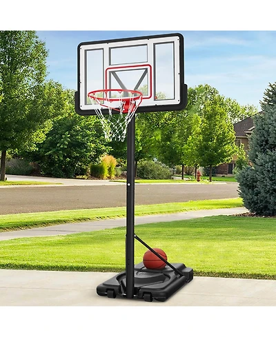 Best Choice Products Adjustable Regulation-Size Basketball Hoop, Portable Sport System w/ Fillable Base, Wheels