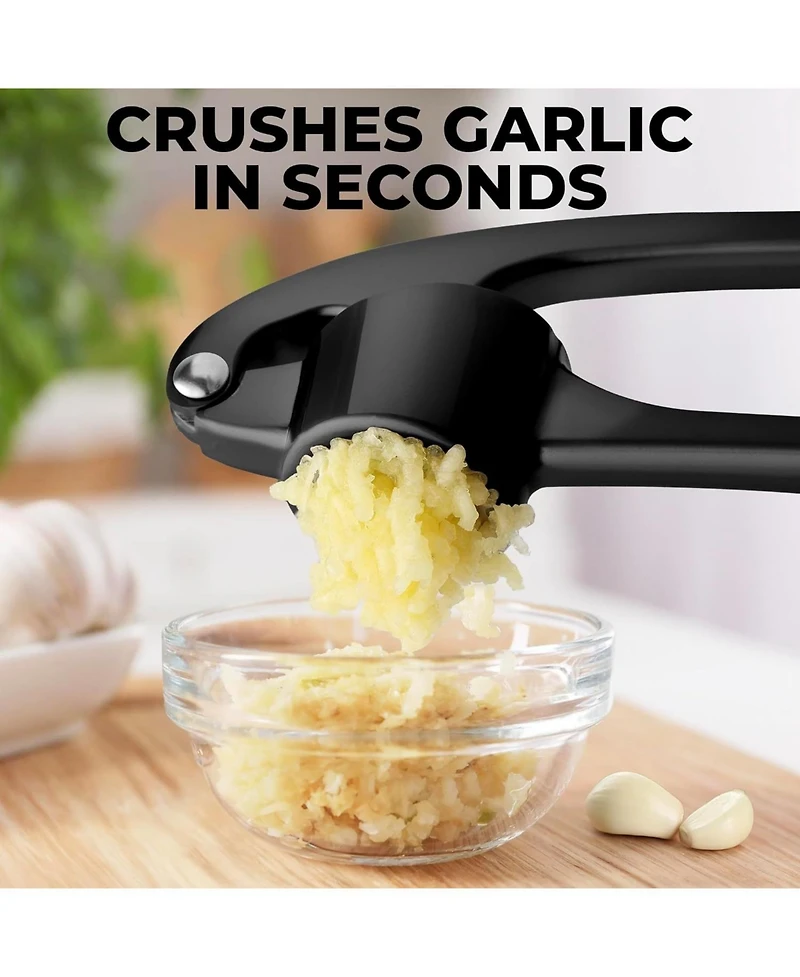 Large Premium Garlic Press Set - Bigger Bowl for