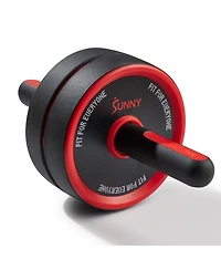 Sunny Health & Fitness Ab Roller Wheel, Ultra-Wide Design, Durable Construction, Compact & Portable, Non-Slip Handles with Knee Pad