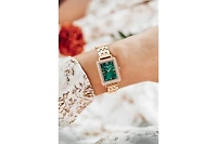 Victoria Hyde Women's Crystals Watch Westminster Green Rose Gold Watch