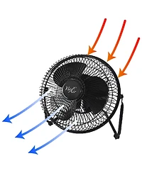 Vie Air 8 Inch High Velocity Metal Desk and Floor Fan