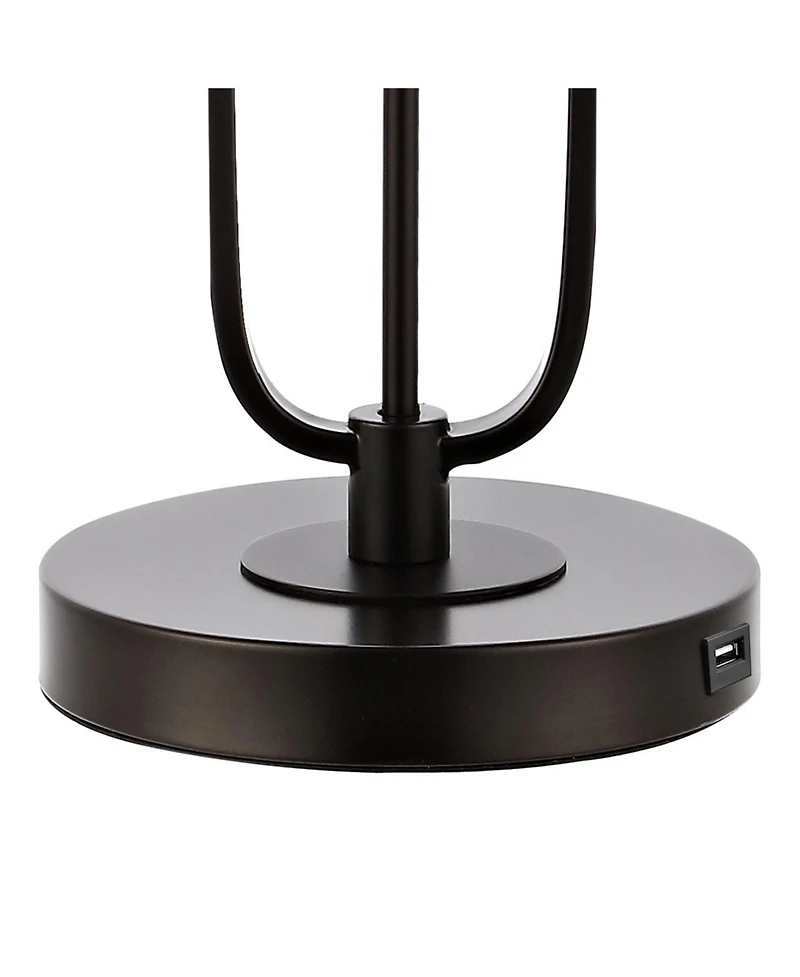 Jonathan Y Hank Industrial Farmhouse Iron Led Table Lamp with Usb Charging Port