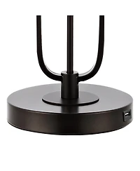 Jonathan Y Hank Industrial Farmhouse Iron Led Table Lamp with Usb Charging Port