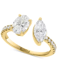 Effy Lab Grown Diamond Mixed-Cut Cuff Ring (1-7/8 ct. t.w.) in 14k Gold