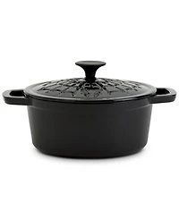 Smith and Clark Iron Works Enameled Cast Iron 3-Qt. Spider Web Dutch Oven
