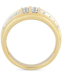 Men's Diamond Multirow Channel-Set Ring (1 ct. t.w.) in 10k Gold