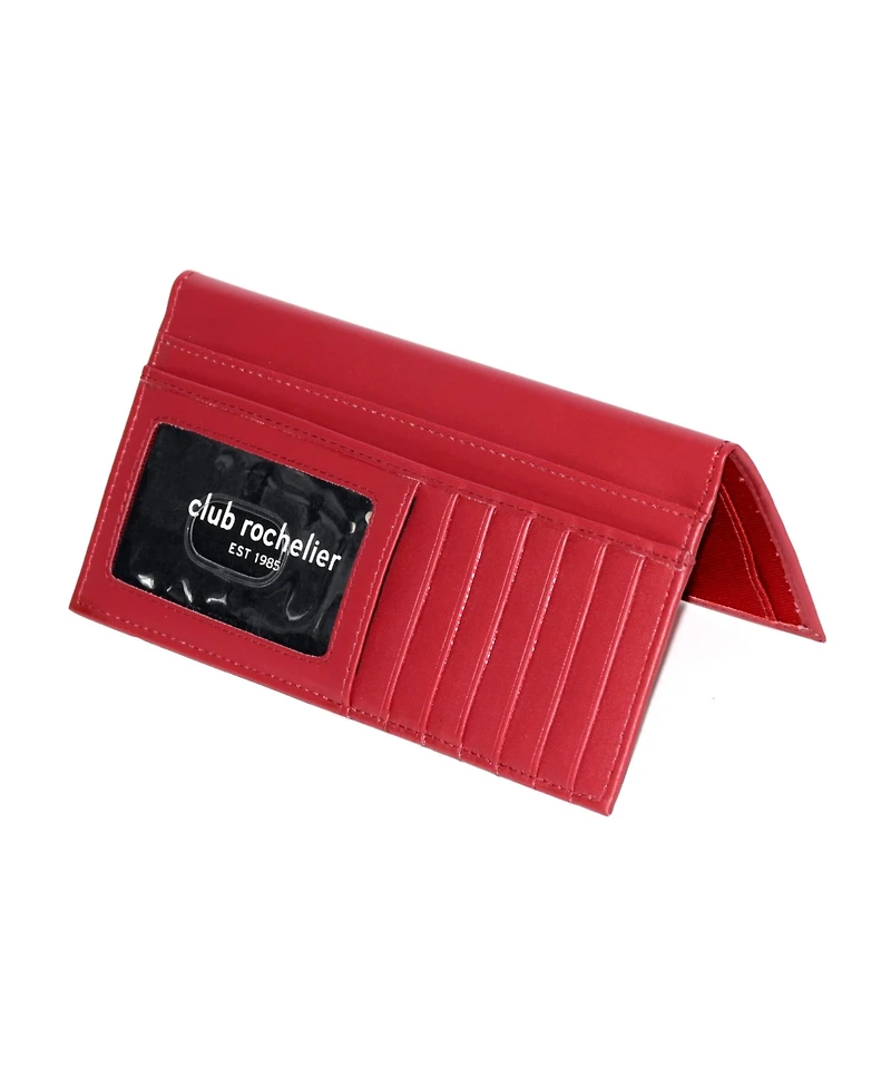 Club Rochelier Ladies Leather Clutch Wallet with Checkbook and Gusset