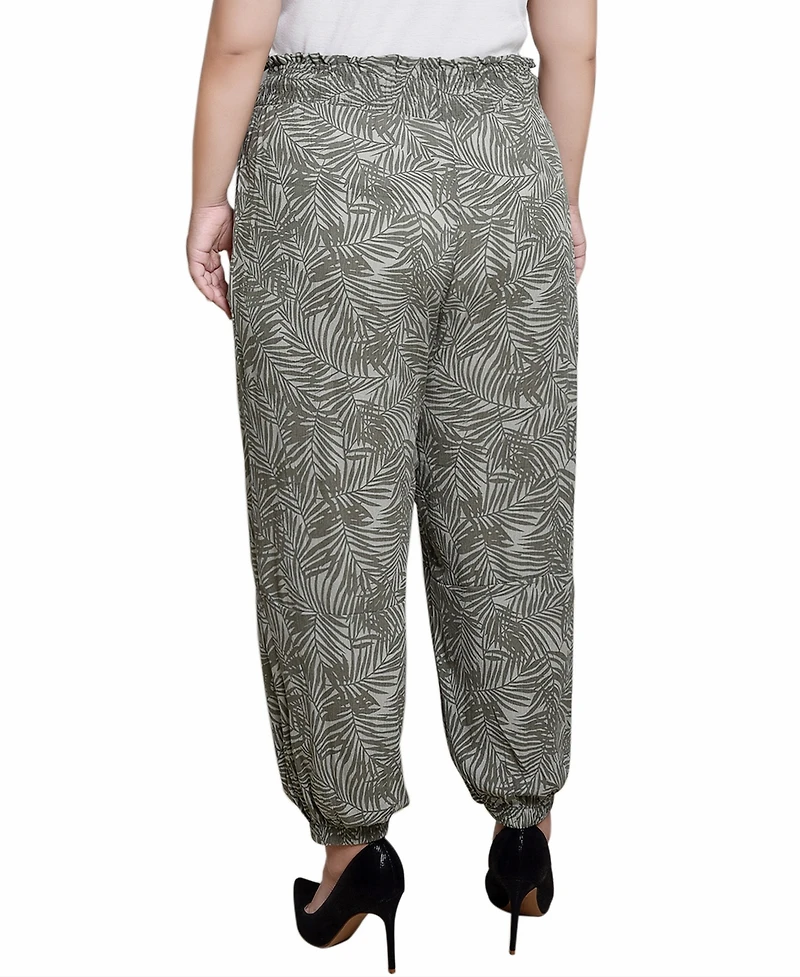 Ny Collection Plus Smock-Waist Pants