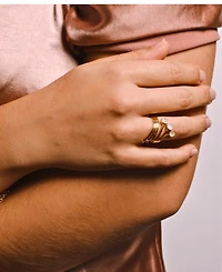 Nectar Nectar New York 18K Gold Plated Nubia Cocktail Ring