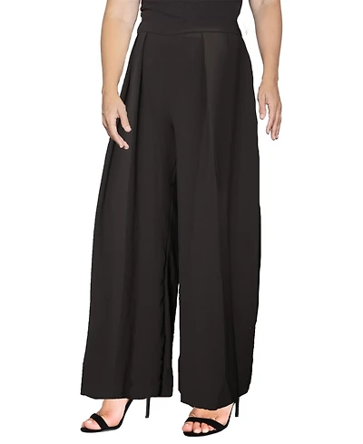 Plus High Rise Palazzo Wide Leg Pants