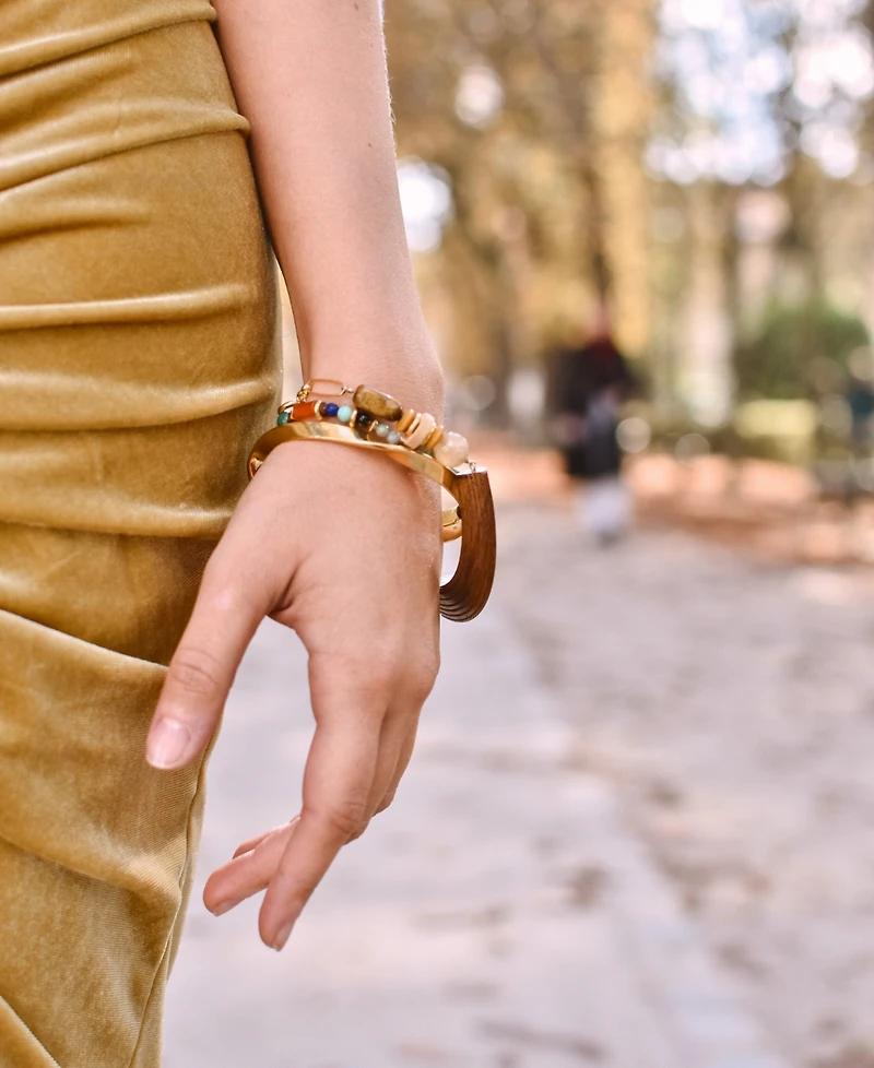 Nectar Nectar New York 18K Gold Plated Sri Mai Tei Bangle Bracelet