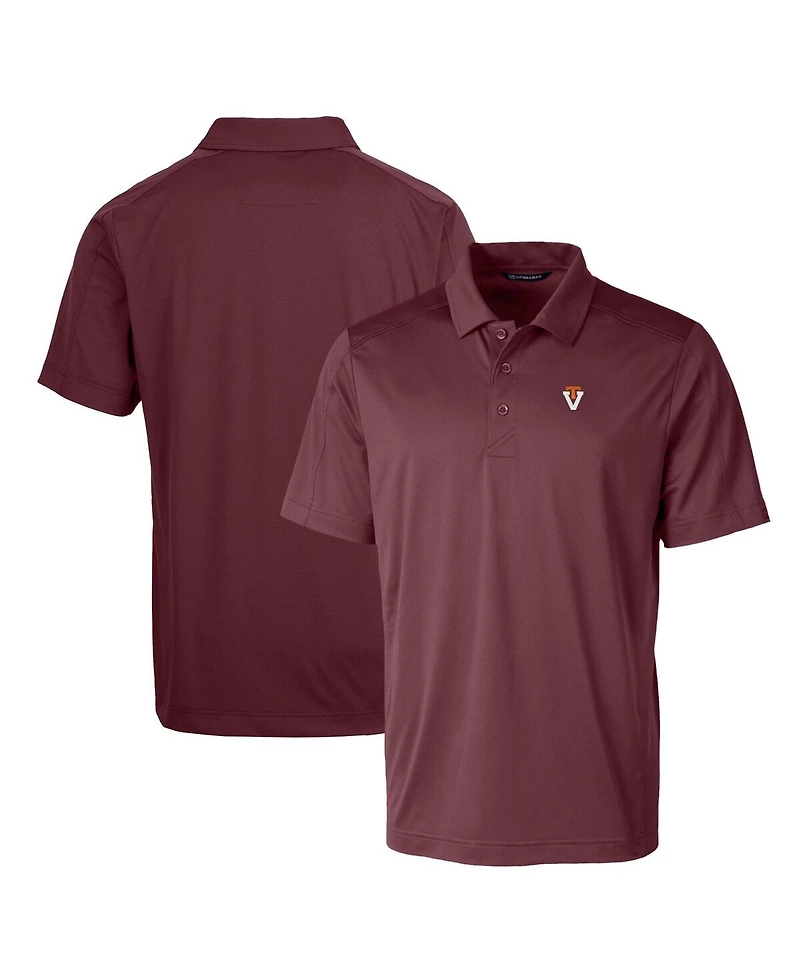 Cutter & Buck Virginia Tech Hokies Primary Team Logo Prospect Textured Stretch Polo