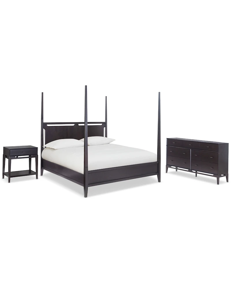 Addelyn 3 Pc. Set (King Poster Bed, Dresser & 1-Drawer Nightstand)