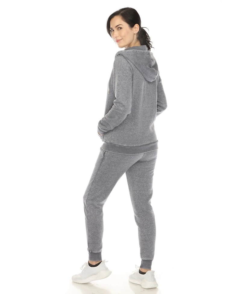 White Mark Women's Burnout Jogger Set