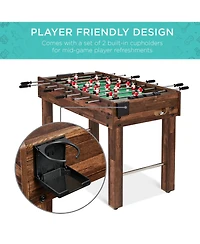 Best Choice Products 48in Competition Sized Foosball Table for Home, Game Room w/ 2 Balls, Cup Holders